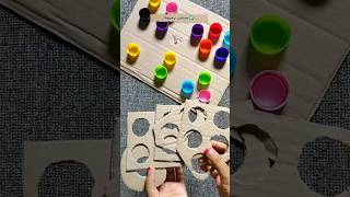 fune fine motor skill activity cup rainbow❤️