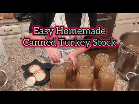 Easy How to Make and Can Homemade Turkey Broth with Presto Pressure Canner #gardening #cooking