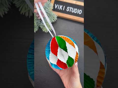 Create Christmas Ornaments with Just Cupcake Liners! Christmas Decor