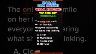 VERBAL Reasoning Vocabulary | NAPOLCOM Reviewer #verbalreasoning