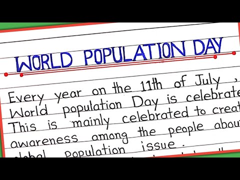 World Population Day essay in English || Essay on world population day || 11th July