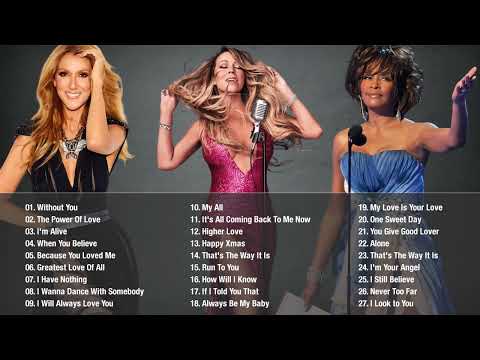 Celine Dion, Whitney Houston, Mariah Carey, Greatest Hits playlist - Best Songs of World Divas 2023