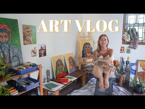 Art Vlog ✿ Oil Painting + Finding Joy ~ Slow Living in Goa, India