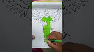 Happy International Nurse Day Drawing For Beginners || Easy and simple drawing for beginners