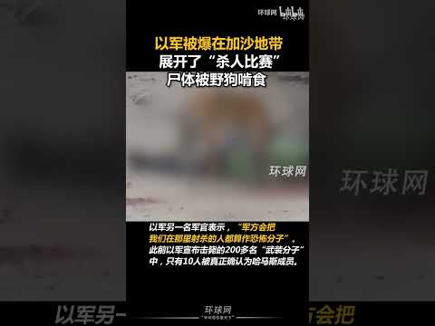 以色列国防军被内部士兵爆料在加沙地带展开了“杀人比赛”，受害者尸体被野狗啃食 #以色列 #巴勒斯坦 #巴以冲突 #加沙 #加沙地区 #屠杀 #人权 #人道主义 #GAZA #NAZI #纳粹