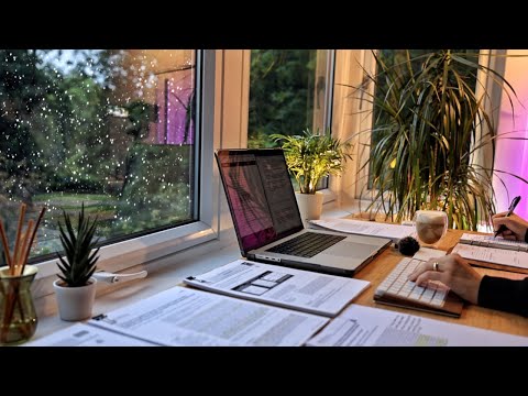 BACK TO SCHOOL HAUL ⎢3 HOUR STUDY WITH ME⎢Background noise, 10 min Break,No music, Study with Merve