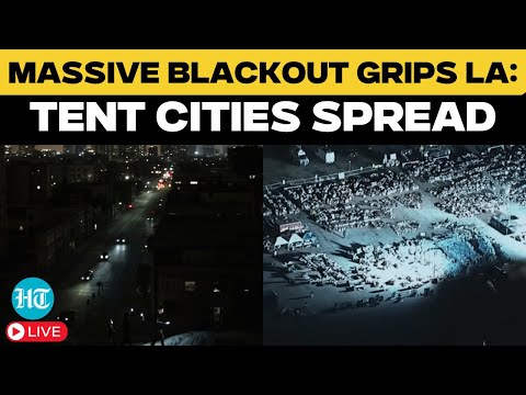 LA Wildfires LIVE: Homes Without Power, Tent Cities Expand | Blackouts Grip LA As Winds Return | US