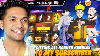 Gifting My Subscriber Most Rare Naruto Bundle Worth 50,000 Diamonds 💎 Free Fire