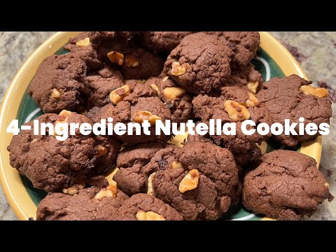 Easy 4-ingredient Nutella cookie recipe that is ready in minutes