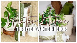 Thrifted Winter Kitchen Decor || Winter Decor Ideas❄️ || Robin Lane Lowe