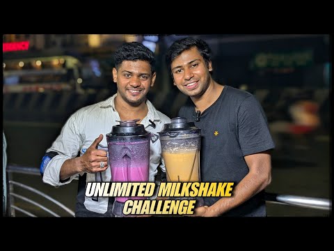 Unlimited Rose milkshake challenge in chennai who will drink more milk shake glasses