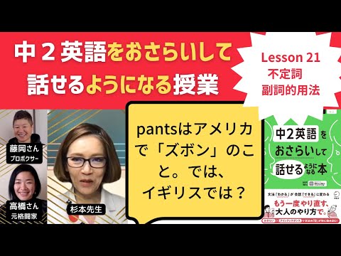 中2英語をおさらいして話せるようになる授業～Lesson 21 不定詞 副詞的用法～