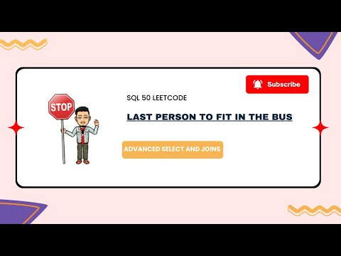 1204  Last Person to Fit in the Bus | LEETCODE SQL 50 | INTERVIEW SQL QUESTION