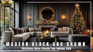 Elevate Your Holiday Style Modern Black and Brown Christmas Decor Ideas