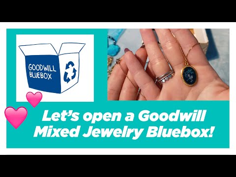 Goodwill Bluebox mixed jewelry unboxing! Let's open it together.