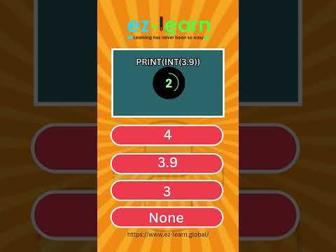 Python Interview Prep: Int() Conversion Quiz! #ezlearn #programminglanguage #ezlearnglobal