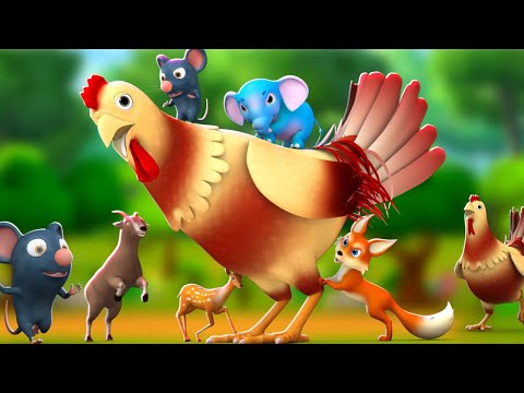 विशाल मुर्गी और जानवरों का हमला - Giant Chicken & Animal Attack Hindi Kahaniya Moral Stories JOJO TV