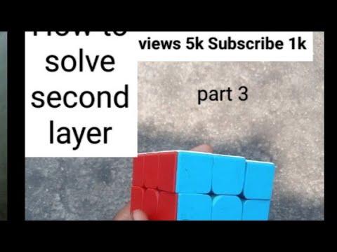 How to solve a Rubik's cube second layer (part 3) #Amir aur garib  #Cartoon short #viral