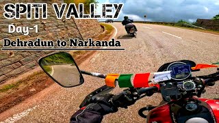 Spiti Valley Ride 2024|| Day1||Dehradun to Narkanda|| Bajaj Avenger 160 🏍️ #spiti #bajajavenger160