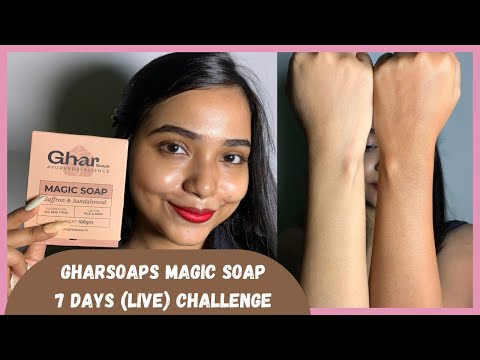 Gharsoaps magic soaps honest review ( 7 days live challenge) || How to remove Tan in 7days