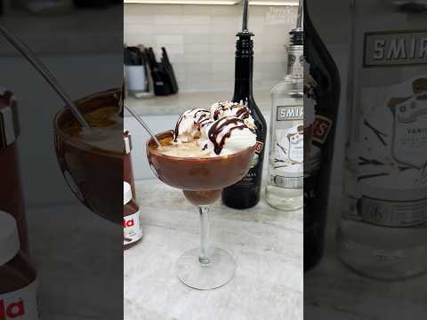 Nutella Affogato Espresso Surprise #cocktail #espresso #nutella #icecream