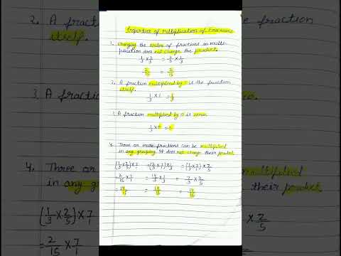 Properties of multiplication of fractions    #shorts