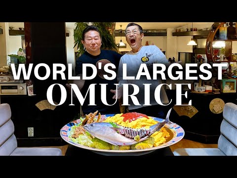 WORLD'S LARGEST OMURICE - Over 100 Pounds Of Food!