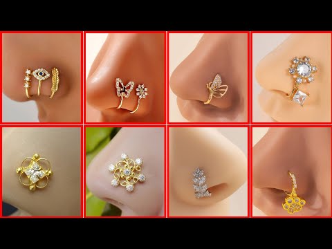 U-Shaped Copper Cubic Zirconia Flower Decor Nose Cuff Body Jewelry Gift For Women & Girls(2024)*',