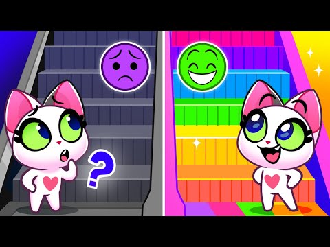 ⬆️ Up and Down the Escalator! Mall Safety Tips, Good Habits and Safety Rules for Kids 😻 Purr-Purr