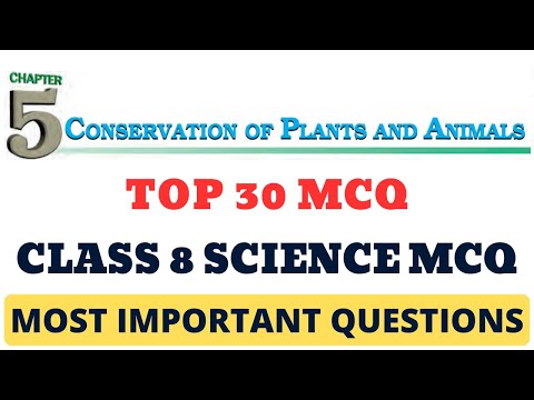 Best MCQ Class 8 Conservation of plants and animals // Important MCQs #ncert