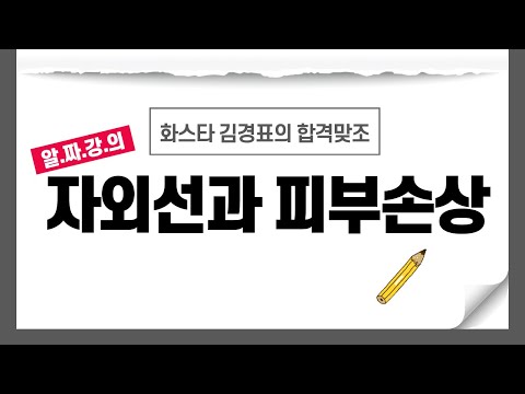 [ 합격맞조 플러스+ ] 맞춤형화장품 조제관리사 강의, 자외선과 피부자극, 알짜강의, 김경표교수, 메디셀프,맞춤형화장품 조제관리사 자격시험 4회 대비,화스타김경표, 김경표, 화스타