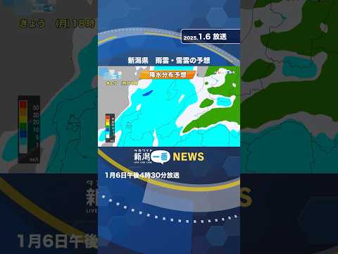 新潟県　雨雲・雪雲の予想（1月6日午後4時30分放送） #shorts