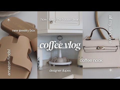 ✨ Home Decor, Best Amazon Finds, Designer Dupes, Cleaning, Coffee Nook, & My Skincare Collection