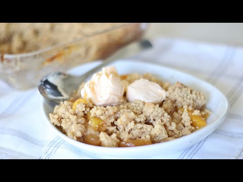 Quick PEACH COBBLER CRUMBLE Recipe | Perfect last minute Thanksgiving Desert