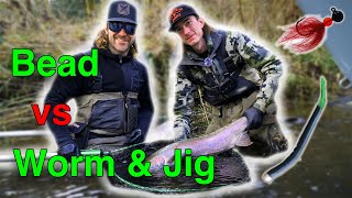 Bead Vs Jig & Worm - STEELHEAD Fishing CHALLENGE!