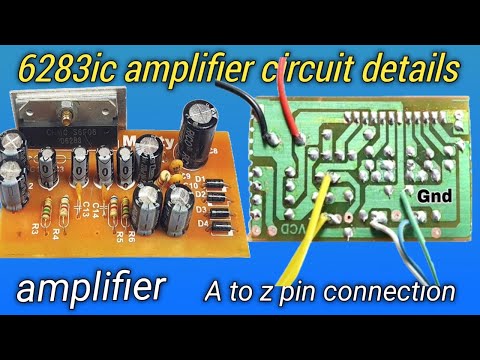 CD6283 ic amplifier circuit|| amplifier board connection||diy amplifier||best amplifier