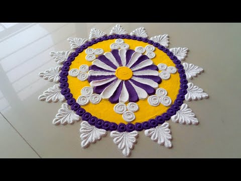 simple and easy rangoli design for new year|new year 2023 rangoli|new rangoli design