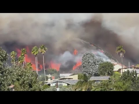 Massive SoCal fire destroys homes, forces evacuations