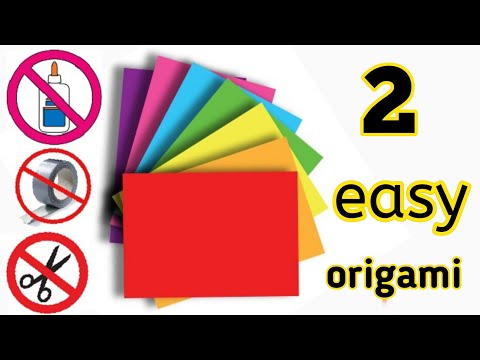 2 easy no glue paper craft|Easy paper craft without glue|Easy diy paper craft|Easy origami