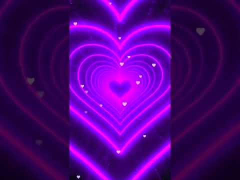 Heart Background💜Purple Heart Tunnel | Animated Background | Wallpaper Heart | Neon Heart Tunnel