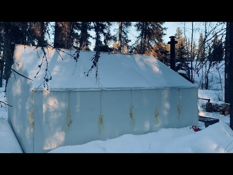 BURIED IN SNOW WINTER TENT CAMPING