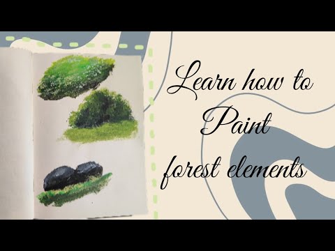 painting forest elements | easy tutorial | beginner's guide