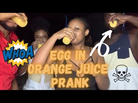 Egg in orange juice prank *failed!*