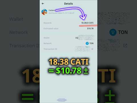 Received 18.38 CATI || Binance Web3 Wallet Catizen Airdrop Payment Proof