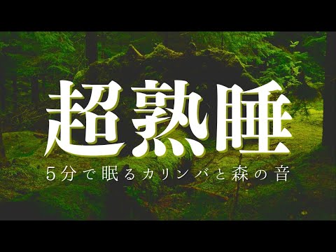 【5分で熟睡できる睡眠用BGM-カリンバと森-】癒し音楽で爆睡&疲労回復 | ヒーリングミュージック リラックス効果 自律神経 ストレス緩和 | AmbientRelaxingKalimbaMusic