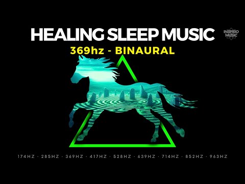 SLEEP MUSIC BLACK SCREEN | FULL Body and Soul HEALING with Binaural 369hz Frequency