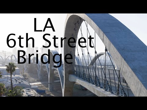 Drive 0ver Famous 6TH STREET BRIDGE Los Angeles in my TESLA