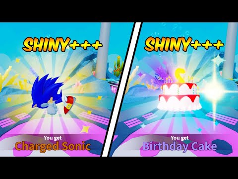 I got the SHINY+++ SONIC and the SHINY+++ BIRTHDAY CAKE | Weapon Fighting Simulator | Roblox