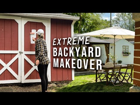 Epic Backyard Makeover: DIY Patio, Cottage Shed Makeover & Cute Patio Decor! Outdoor Transformation