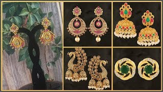 1 Gram Gold Earrings | One Gram Jewellery Designs (2019)